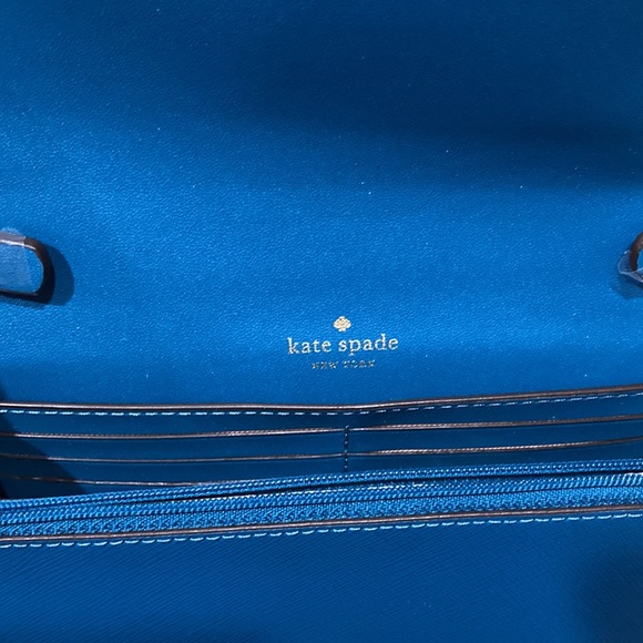 Kate Spade Staci Dark Peacock Blue Crossbody Purse Bag - Picture 6 of 16